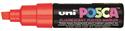 Fluorescent Red Uni Posca Window Paint Marker - Small