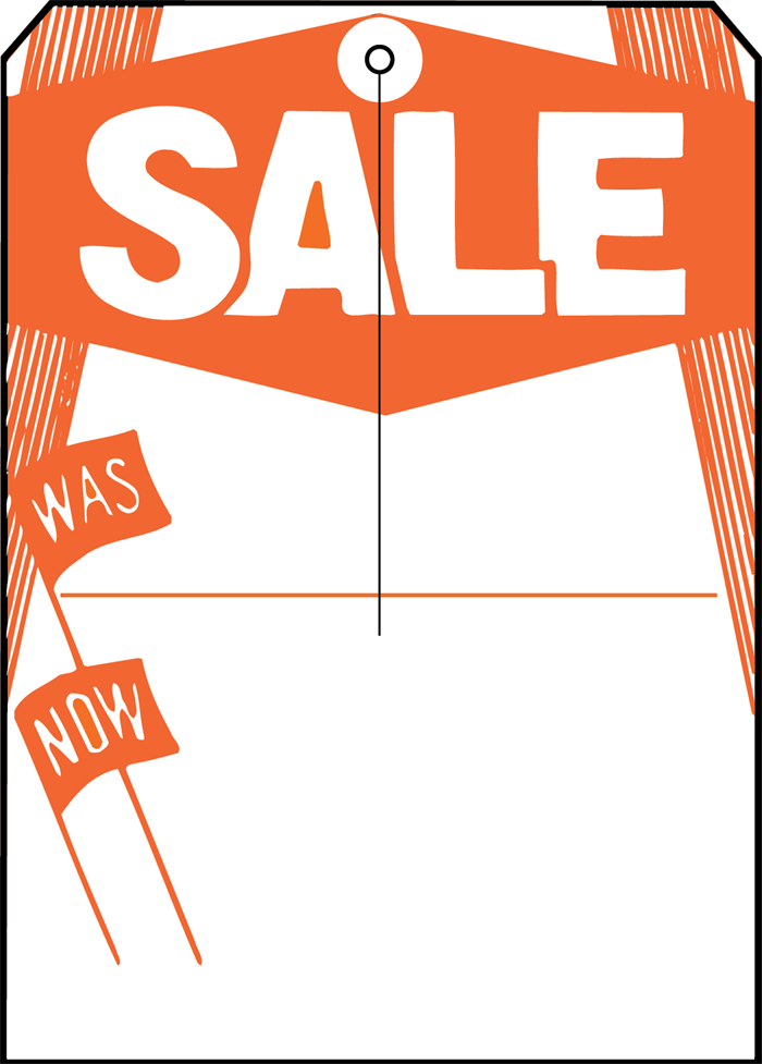 Large Sale Was / Now Hang Tag 7