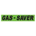 Gas Saver Fluorescent Green Slogan Window Stickers - Qty 12