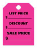 List Price - Pink Mirror Hang Tag (Jumbo)