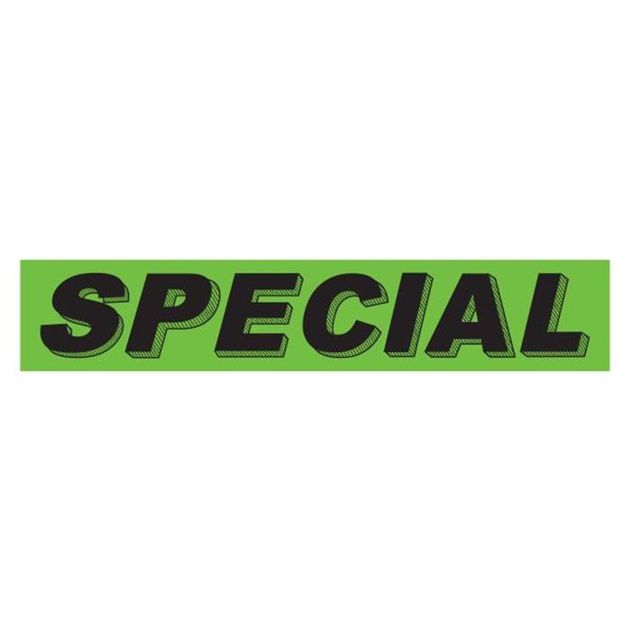 Special Fluorescent Green Slogan Window Stickers - Qty 12